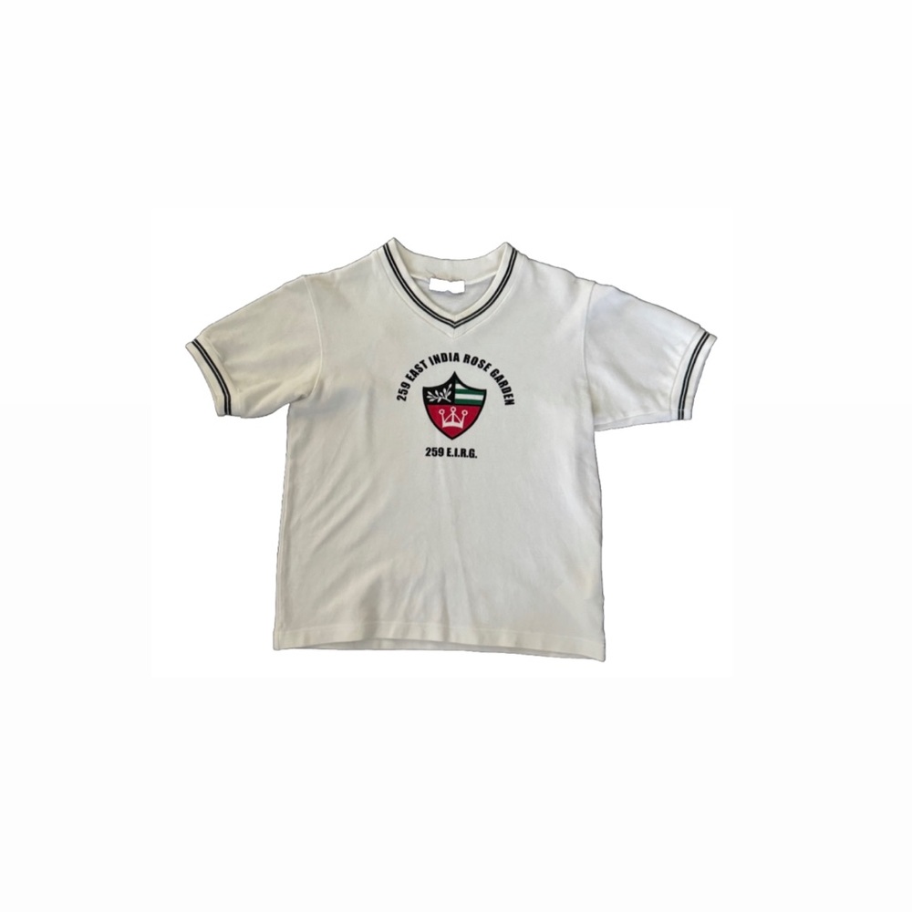 CDG comme des garçons rose garden crest sporty t shirt